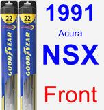 Front Wiper Blade Pack for 1991 Acura NSX - Hybrid