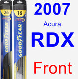 Front Wiper Blade Pack for 2007 Acura RDX - Hybrid