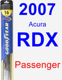 Passenger Wiper Blade for 2007 Acura RDX - Hybrid