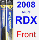 Front Wiper Blade Pack for 2008 Acura RDX - Hybrid