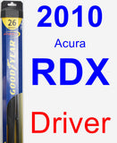Driver Wiper Blade for 2010 Acura RDX - Hybrid