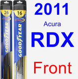 Front Wiper Blade Pack for 2011 Acura RDX - Hybrid