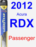 Passenger Wiper Blade for 2012 Acura RDX - Hybrid