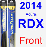 Front Wiper Blade Pack for 2014 Acura RDX - Hybrid