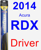 Driver Wiper Blade for 2014 Acura RDX - Hybrid