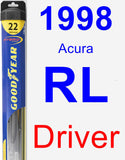 Driver Wiper Blade for 1998 Acura RL - Hybrid