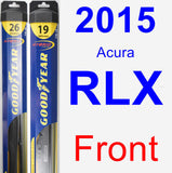 Front Wiper Blade Pack for 2015 Acura RLX - Hybrid