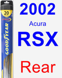 Rear Wiper Blade for 2002 Acura RSX - Hybrid