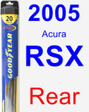 Rear Wiper Blade for 2005 Acura RSX - Hybrid