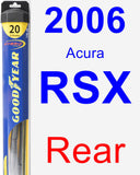 Rear Wiper Blade for 2006 Acura RSX - Hybrid