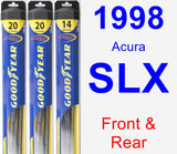 Front & Rear Wiper Blade Pack for 1998 Acura SLX - Hybrid