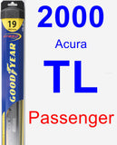 Passenger Wiper Blade for 2000 Acura TL - Hybrid