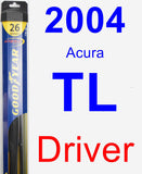 Driver Wiper Blade for 2004 Acura TL - Hybrid