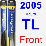 Front Wiper Blade Pack for 2005 Acura TL - Hybrid