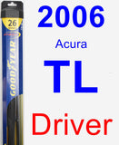Driver Wiper Blade for 2006 Acura TL - Hybrid
