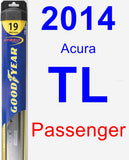 Passenger Wiper Blade for 2014 Acura TL - Hybrid