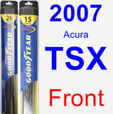 Front Wiper Blade Pack for 2007 Acura TSX - Hybrid