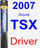 Driver Wiper Blade for 2007 Acura TSX - Hybrid