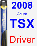 Driver Wiper Blade for 2008 Acura TSX - Hybrid