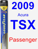 Passenger Wiper Blade for 2009 Acura TSX - Hybrid