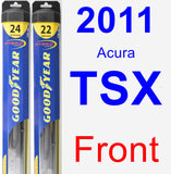 Front Wiper Blade Pack for 2011 Acura TSX - Hybrid