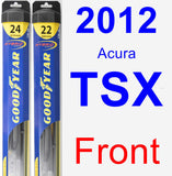 Front Wiper Blade Pack for 2012 Acura TSX - Hybrid