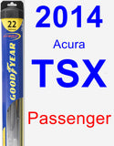 Passenger Wiper Blade for 2014 Acura TSX - Hybrid