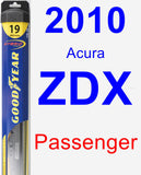 Passenger Wiper Blade for 2010 Acura ZDX - Hybrid