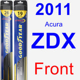 Front Wiper Blade Pack for 2011 Acura ZDX - Hybrid