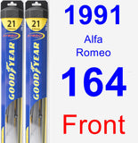 Front Wiper Blade Pack for 1991 Alfa Romeo 164 - Hybrid