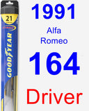 Driver Wiper Blade for 1991 Alfa Romeo 164 - Hybrid