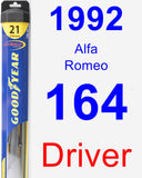 Driver Wiper Blade for 1992 Alfa Romeo 164 - Hybrid