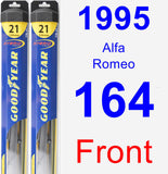 Front Wiper Blade Pack for 1995 Alfa Romeo 164 - Hybrid
