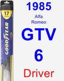 Driver Wiper Blade for 1985 Alfa Romeo GTV-6 - Hybrid