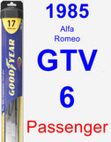 Passenger Wiper Blade for 1985 Alfa Romeo GTV-6 - Hybrid