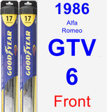 Front Wiper Blade Pack for 1986 Alfa Romeo GTV-6 - Hybrid