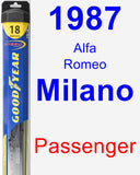 Passenger Wiper Blade for 1987 Alfa Romeo Milano - Hybrid