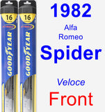 Front Wiper Blade Pack for 1982 Alfa Romeo Spider - Hybrid