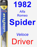 Driver Wiper Blade for 1982 Alfa Romeo Spider - Hybrid