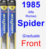 Front Wiper Blade Pack for 1985 Alfa Romeo Spider - Hybrid