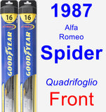 Front Wiper Blade Pack for 1987 Alfa Romeo Spider - Hybrid