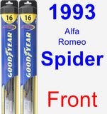 Front Wiper Blade Pack for 1993 Alfa Romeo Spider - Hybrid