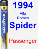 Passenger Wiper Blade for 1994 Alfa Romeo Spider - Hybrid