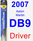 Driver Wiper Blade for 2007 Aston Martin DB9 - Hybrid
