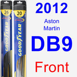 Front Wiper Blade Pack for 2012 Aston Martin DB9 - Hybrid