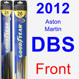 Front Wiper Blade Pack for 2012 Aston Martin DBS - Hybrid