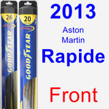 Front Wiper Blade Pack for 2013 Aston Martin Rapide - Hybrid