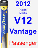 Passenger Wiper Blade for 2012 Aston Martin V12 Vantage - Hybrid
