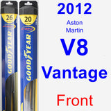 Front Wiper Blade Pack for 2012 Aston Martin V8 Vantage - Hybrid