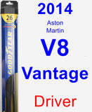 Driver Wiper Blade for 2014 Aston Martin V8 Vantage - Hybrid